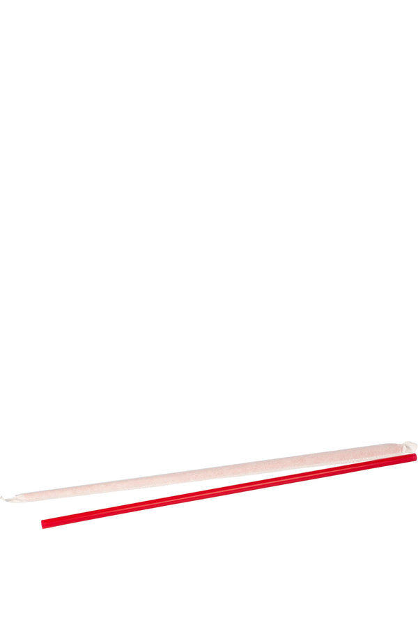 Jumbo Straw 10.25" Red Wrapped (4800 Pack)