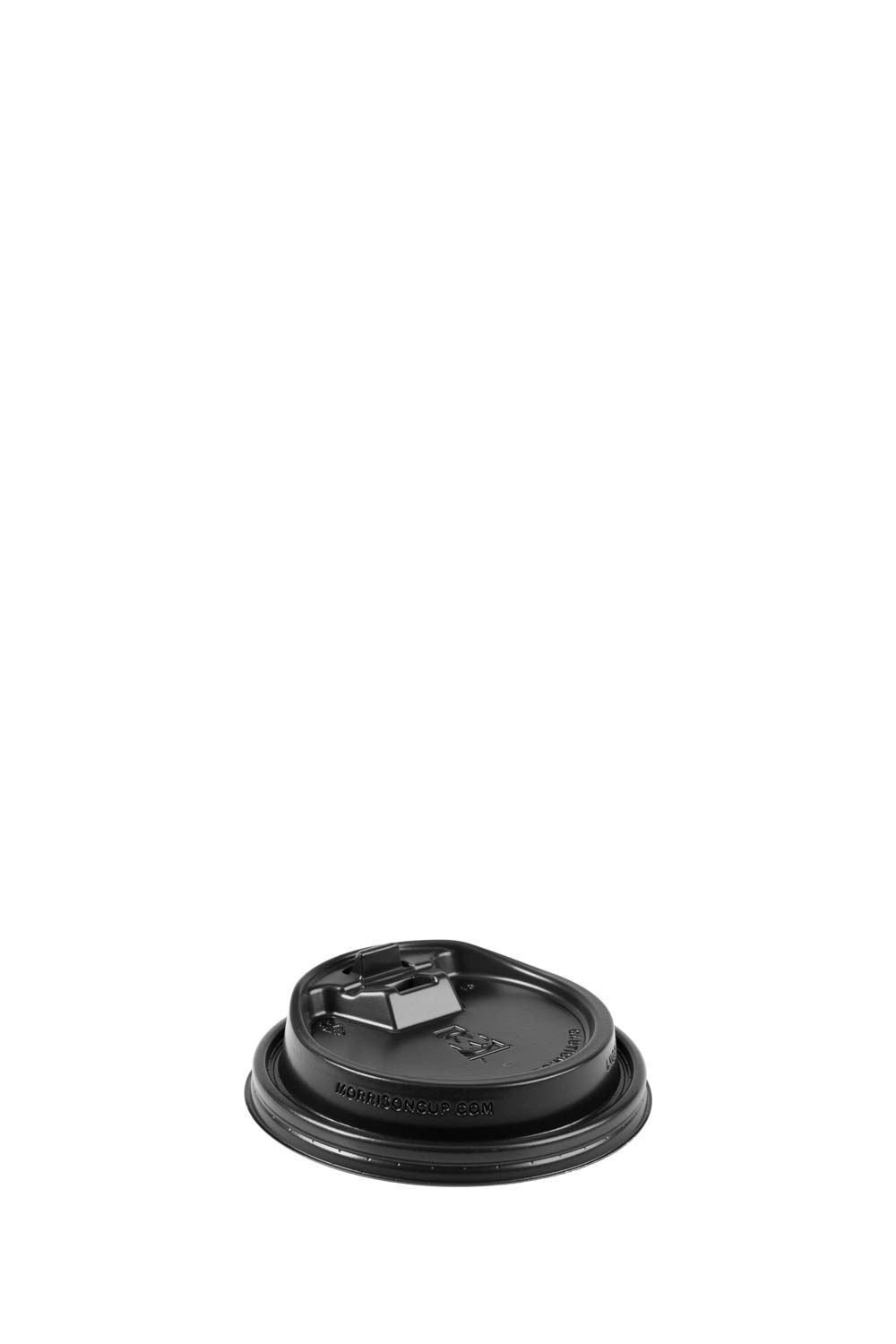 12-24oz Black PP Tab-Back Lid (90mm)