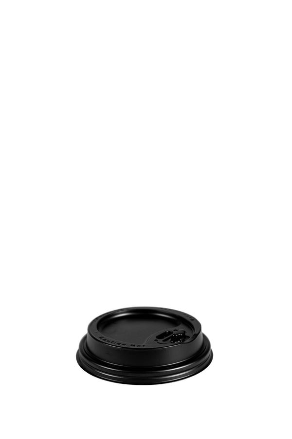 12-24oz Black Tab-Back Lid (90mm)