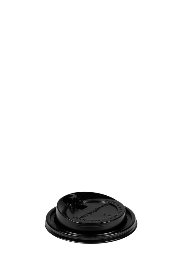 12-24oz Black Tab-Back Lid (97mm)