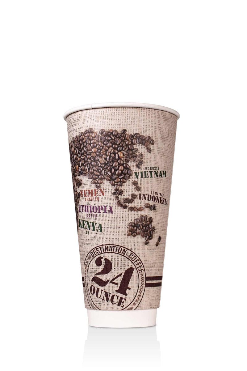 Destination Coffee Insulated Paper 24oz